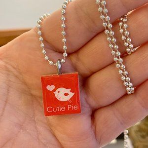 (2/$12,4/$20) Cutie Pie Scrabble Tile Necklace